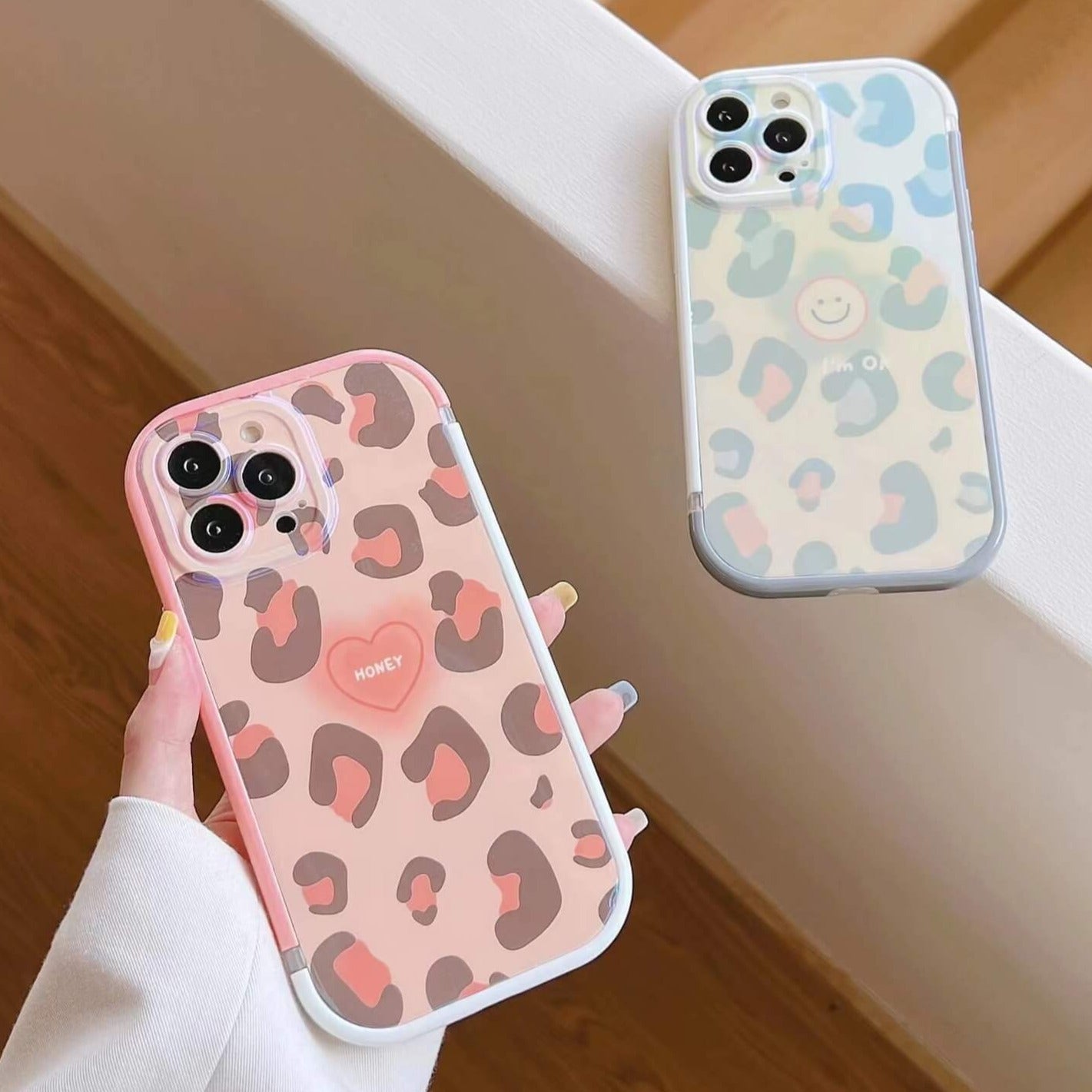 Pink Leopard Rounded Corners Blu-ray iPhone Case