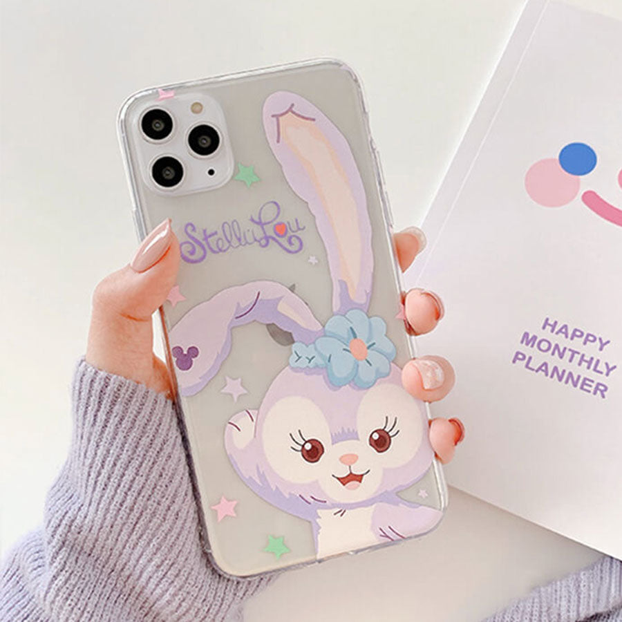 Cute Rabbit Clear iPhone Case