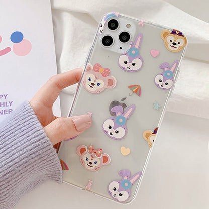 Cute Rabbit Clear iPhone Case