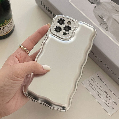 Luxury Electroplate Shockproof Wave Frame Compatible with iPhone Case