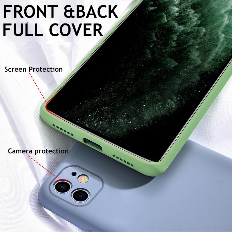 Luxury Candy Color Silicone Full Protection Monochrome Soft iPhone Case