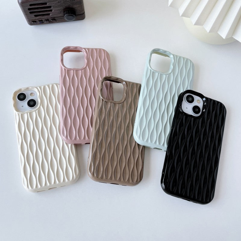 3D Wave Fold Pattern Compatible with iPhone Case