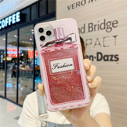 Luxury Cute Drink Bottle Ice Cream Glitter Star Dynamic Liquid Quicksand iPhone Case
