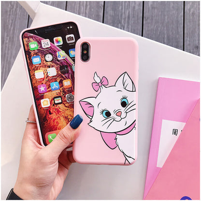 Vinilo o funda para iPhone Lindo gato rosa con diamantes de imitación
