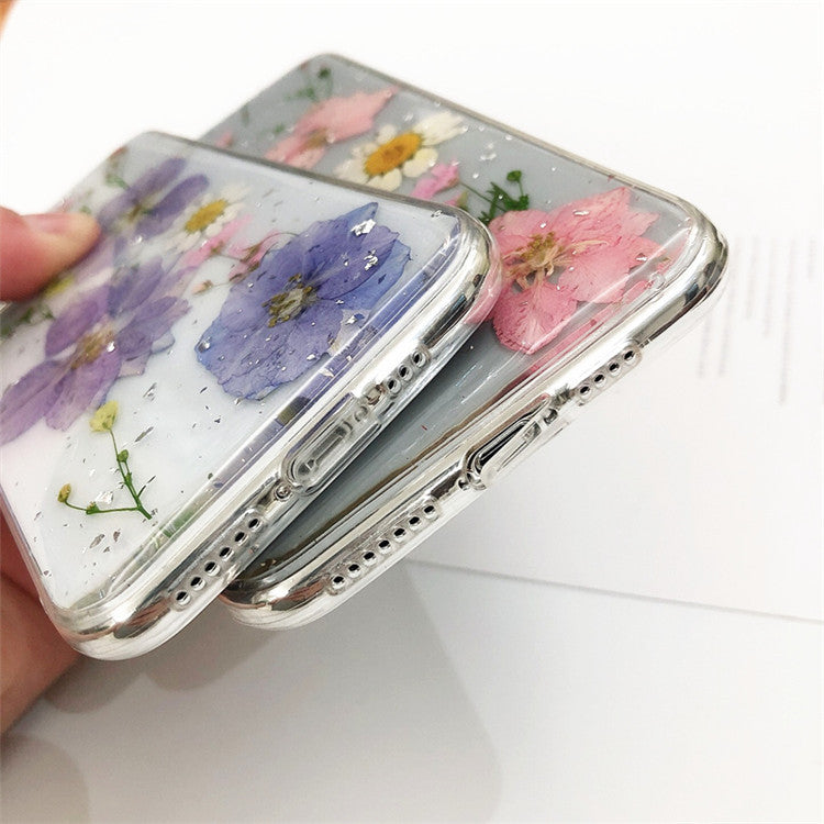 Real Dried Flower Transparent Soft iPhone Case