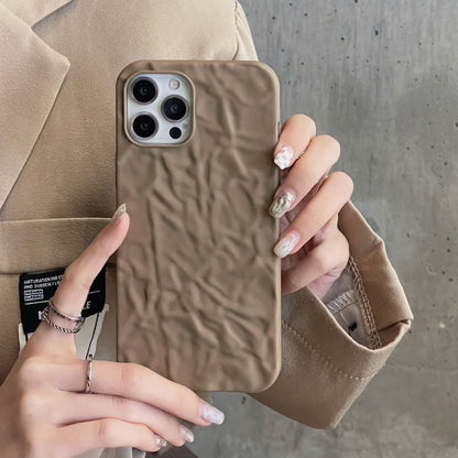 Cute Folds Shockproof Compatible with iPhone Case