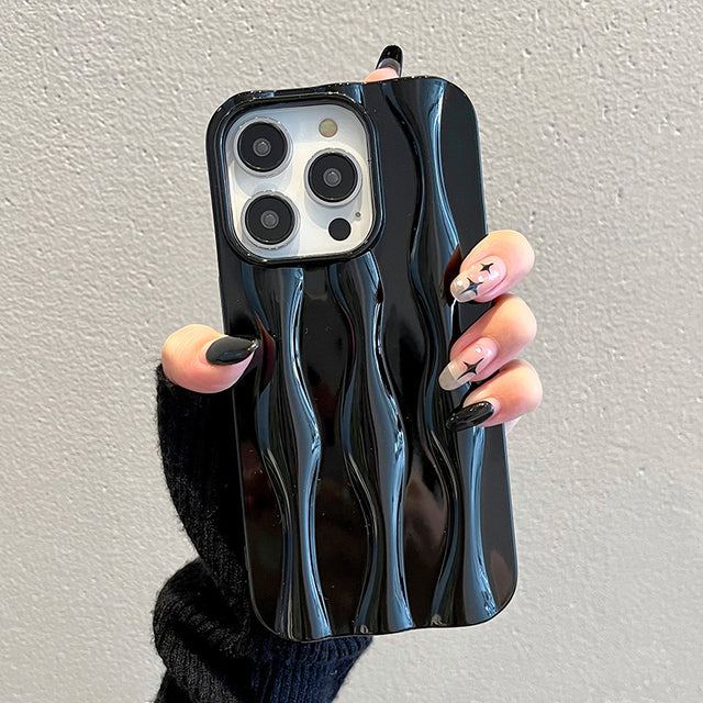 Luxury Water Ripple 3D Plating Soft Compatible with iPhone Case