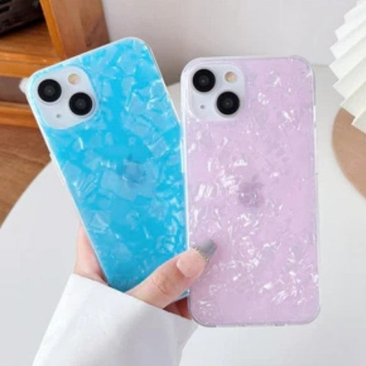 Bling Cute Glitter Marble Soft Compatible con iPhone Case
