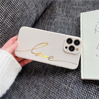 Lettres d'amour en silicone souple antichoc compatible avec la coque iPhone