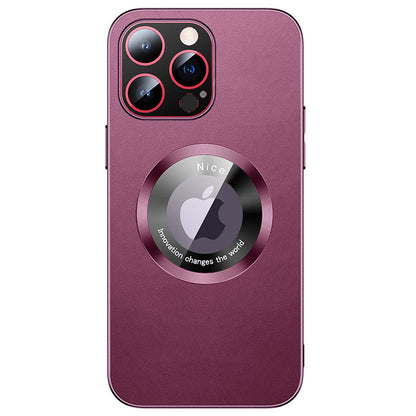 Vista de logotipo de lujo para carga inalámbrica magnética Magsafe compatible con iPhone Case