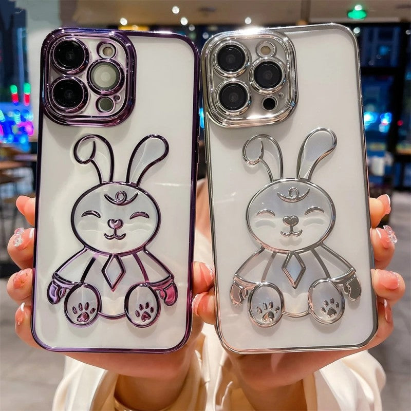 Luxury Cute Rabbit Ultra Thin Soft Clear Compatible with iPhone Case