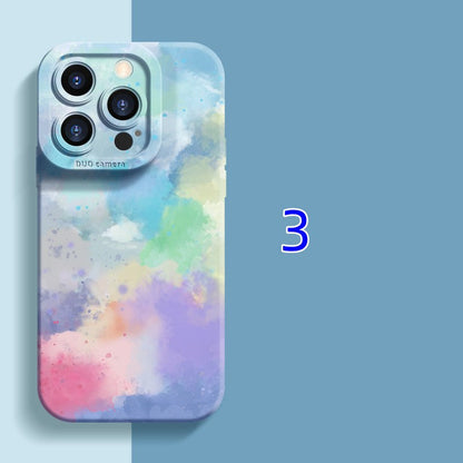 Pintura al Óleo Color Silicona Compatible con Funda iPhone