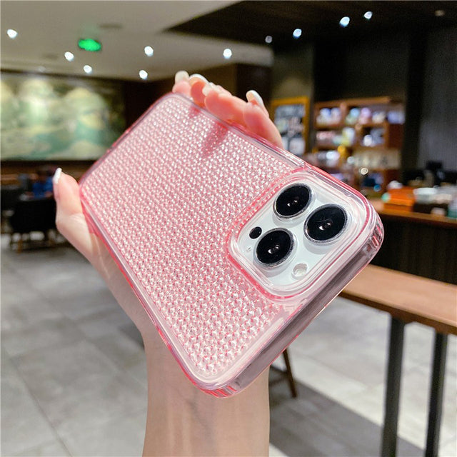 Luxury 3D Diamond Clear Soft Silicone Compatible with iPhone Case