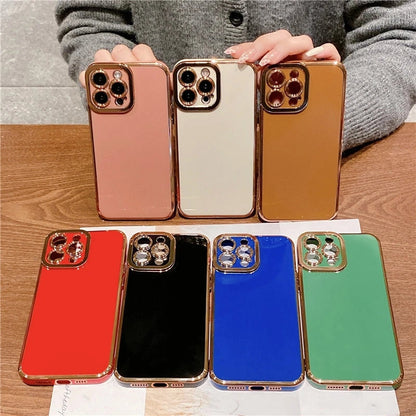 Luxury Square Gold Plating Compatible with iPhone Case