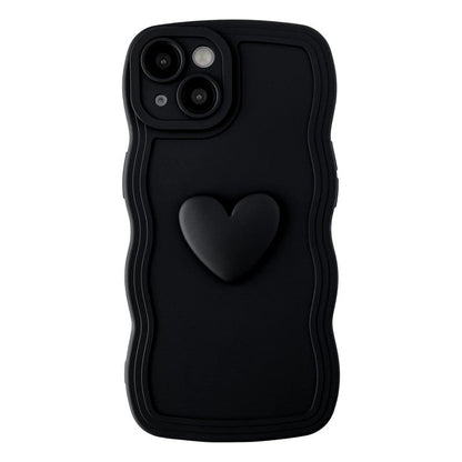 Love Heart Wave Frame a prueba de golpes suave compatible con iPhone Case