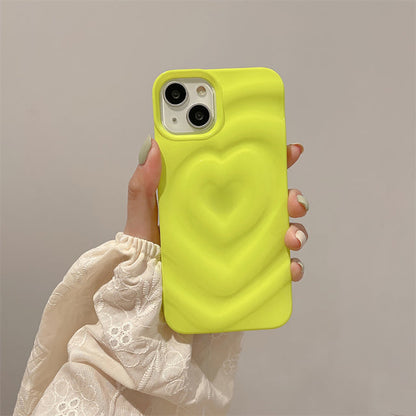 Couleur de bonbon d'amour de coeur mignon 3D compatible avec le cas d'iPhone