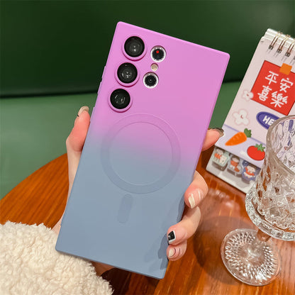 Gradiente colorido de moda para carga inalámbrica magnética Magsafe Compatible con Samsung Case 