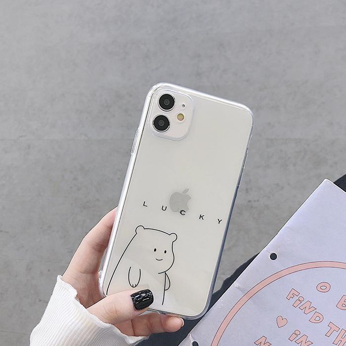 Lucky Bear Transparent Soft iPhone Case