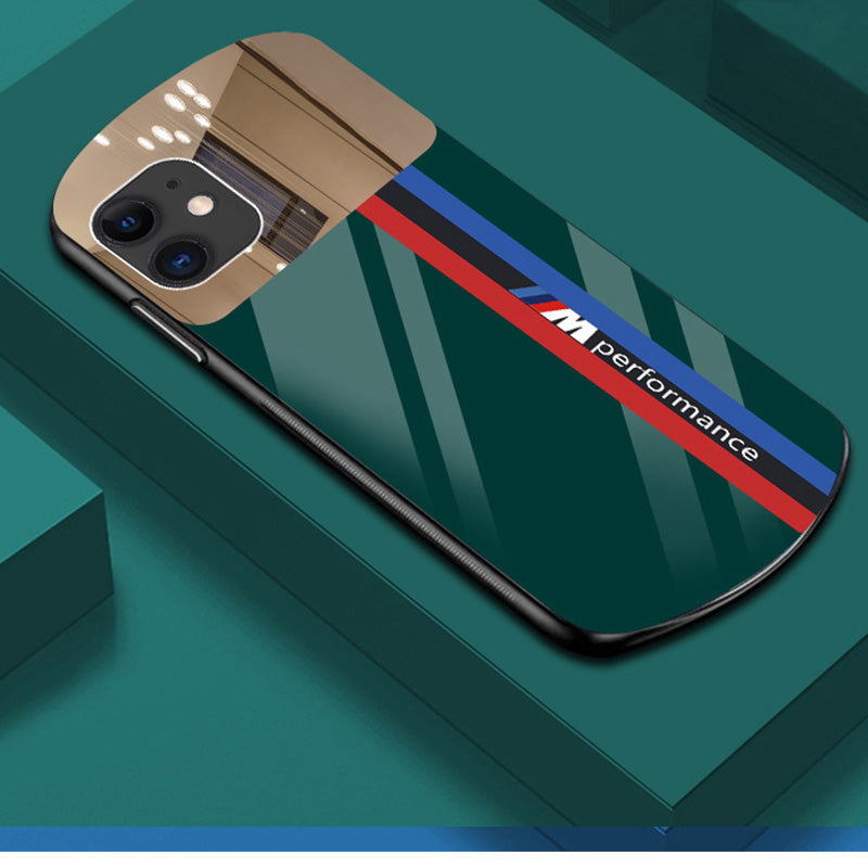 Luxury Mirror Glass Oval Race track iPhone Case
