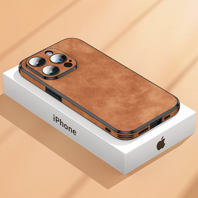 Business Leather Compatible with iPhone Case