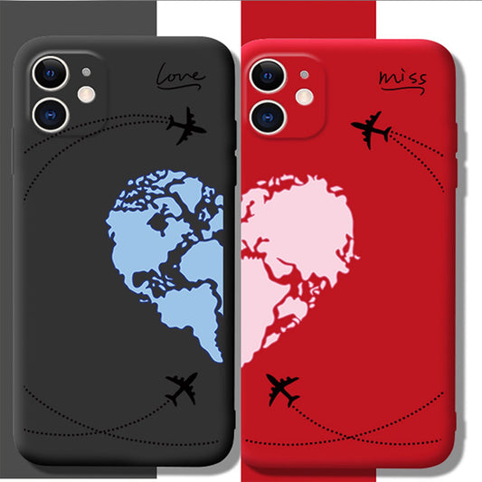 Fly Over Earth Fall In Love Couple Coque iPhone Couverture arrière