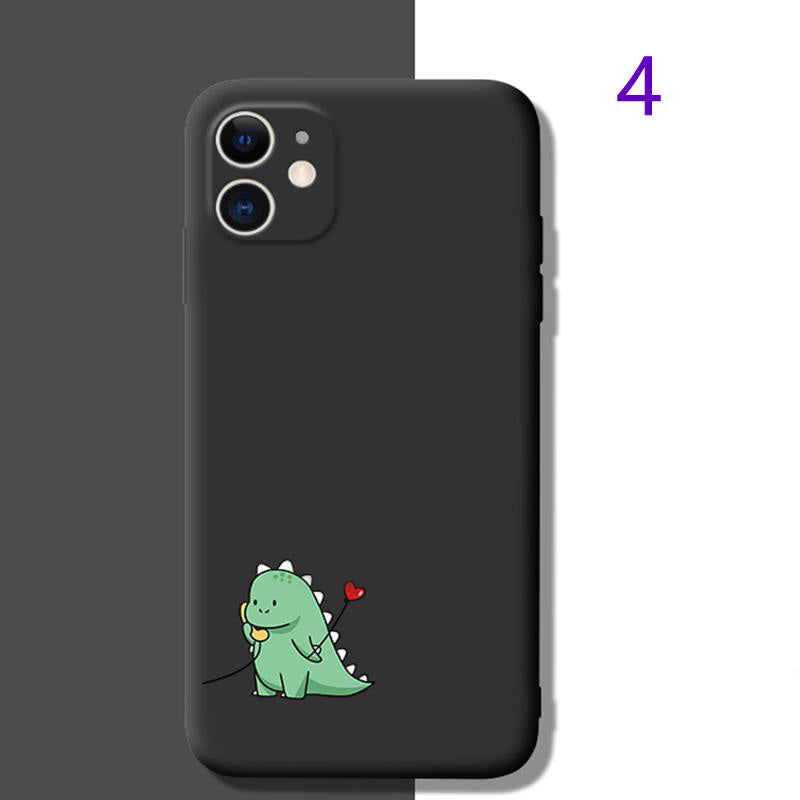 Cartoon Little Dinosaur Silicone iPhone Case