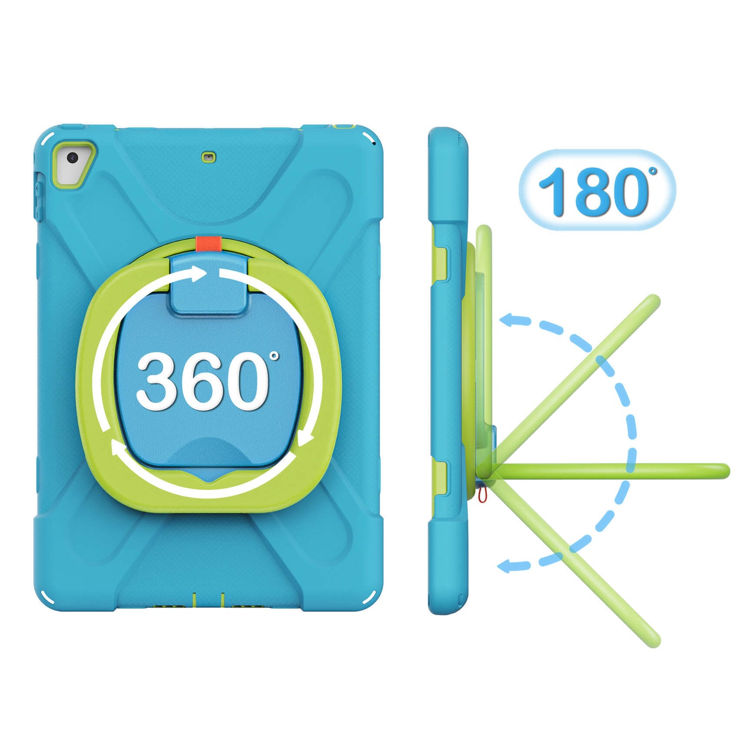 Estuche para iPad de 9.7'' con soporte giratorio de 360 ​​grados Portalápices 